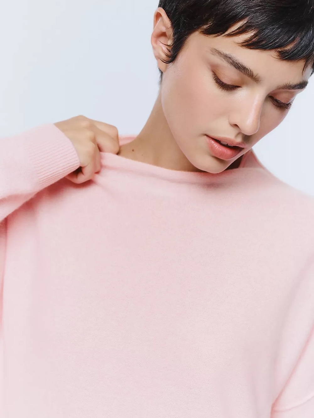 Pilcro Alani 100% Cashmere Mock-Neck Sweater